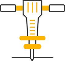 Jackhammer Line Two Color Icon vector