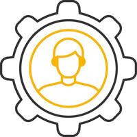 Customer Relationship Line Two Color Icon vector
