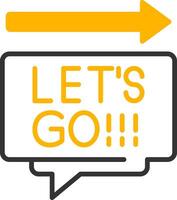 Lets Go Line Two Color Icon vector