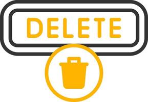 Delete Line Two Color Icon vector