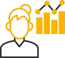 Employee Performance Line Two Color Icon vector