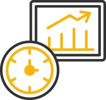 Time To Market Line Two Color Icon vector