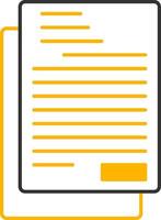 Letter Line Two Color Icon vector