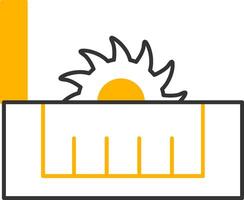 Table Saw Line Two Color Icon vector