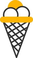 Ice Cream Line Two Color Icon vector