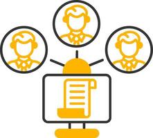 Files Exchange Line Two Color Icon vector