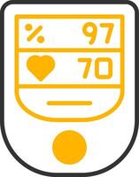 Pulse Oximeter Line Two Color Icon vector