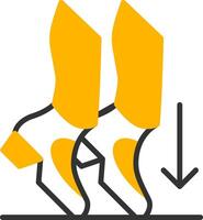 Toe Stand Line Two Color Icon vector