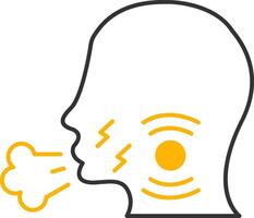 Cough Line Two Color Icon vector