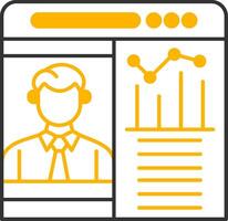 OnLine Two Color Web Presentation Line Two Color Icon vector
