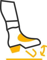 Ankle Flex Line Two Color Icon vector