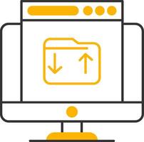 Upload Line Two Color Icon vector