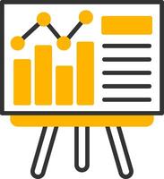 Presentation Line Two Color Icon vector