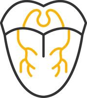 Tongue Line Two Color Icon vector