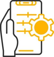 Setting Line Two Color Icon vector