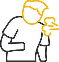 Cough Line Two Color Icon vector