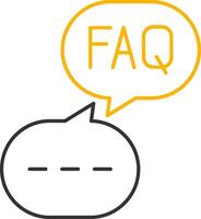 Faq Line Two Color Icon vector