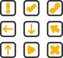 Web Button Line Two Color Icon vector