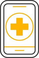 Mobile Phone Line Two Color Icon vector