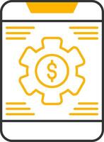 Banking App Settings Line Two Color Icon vector
