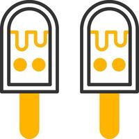 Ice Cream Line Two Color Icon vector