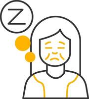 Insomnia Line Two Color Icon vector