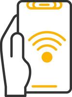 Wifi Line Two Color Icon vector