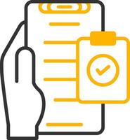 Check List Line Two Color Icon vector