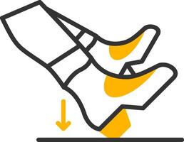 Heel Dig Line Two Color Icon vector