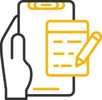 Edit Line Two Color Icon vector
