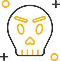 Skull Line Two Color Icon vector