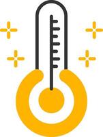 Thermometer Line Two Color Icon vector
