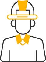 Worker Line Two Color Icon vector