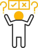 Confusion Line Two Color Icon vector