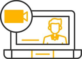 onLine Two Color class Line Two Color Icon vector