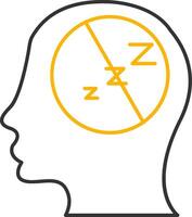 Insomnia Line Two Color Icon vector