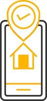 Gps Tracker Line Two Color Icon vector