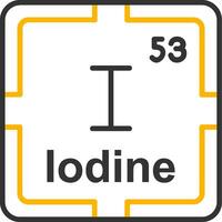 Iodine Line Two Color Icon vector