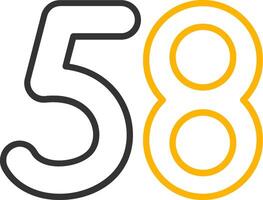 Fifty eight Line Two Color Icon vector