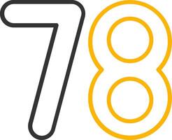 Seventy eight Line Two Color Icon vector