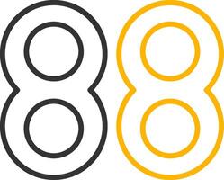 Eighty eight Line Two Color Icon vector