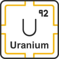 Uranium Line Two Color Icon vector