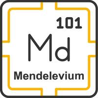 Mendelevium Line Two Color Icon vector