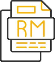 RM File Line Two Color Icon vector