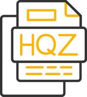 Hqz File Line Two Color Icon vector
