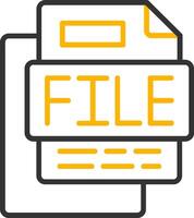 File Line Two Color Icon vector