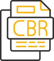Cbr File Line Two Color Icon vector