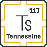 Tennessine Line Two Color Icon vector