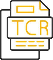 Tcr File Line Two Color Icon vector