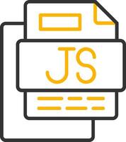 JS File Line Two Color Icon vector